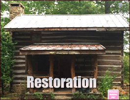 Historic Log Cabin Restoration  Burlington, North Carolina